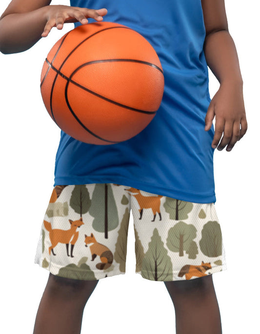 Tiny Sprouts Jungle Fox Kids AOP Sports Set | Tee + Shorts, Dri-FIT