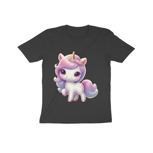 Tiny Sprouts cute unicorn kids T-shirt - front view