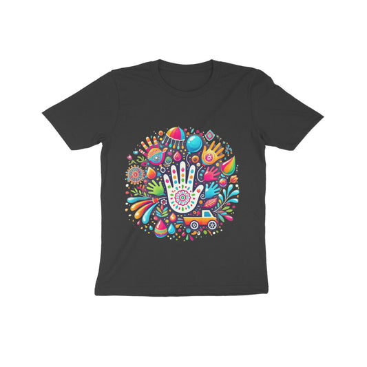 Tiny Sprouts kids Holi Hai T-shirt - front view