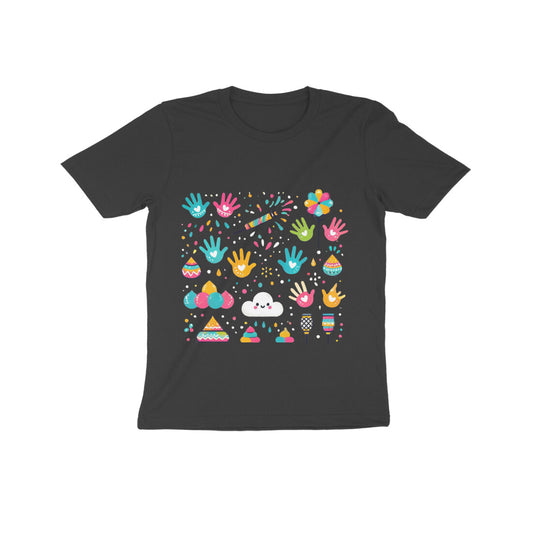 Tiny Sprouts Fun Time Holi kids T-shirt - front view
