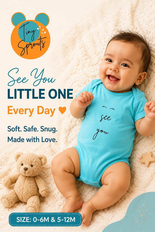 I See You baby onesie detail 1