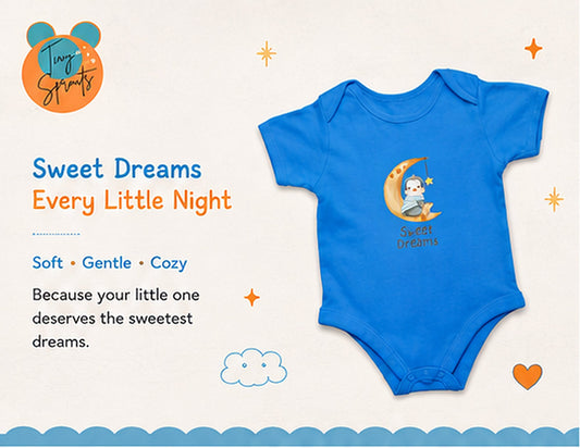 Sweet Dreams baby onesie detail 1