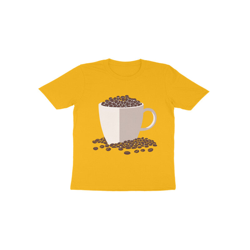 Tinysprouts Toddler T-shirt - Coffee Love - Golden Yellow / 1