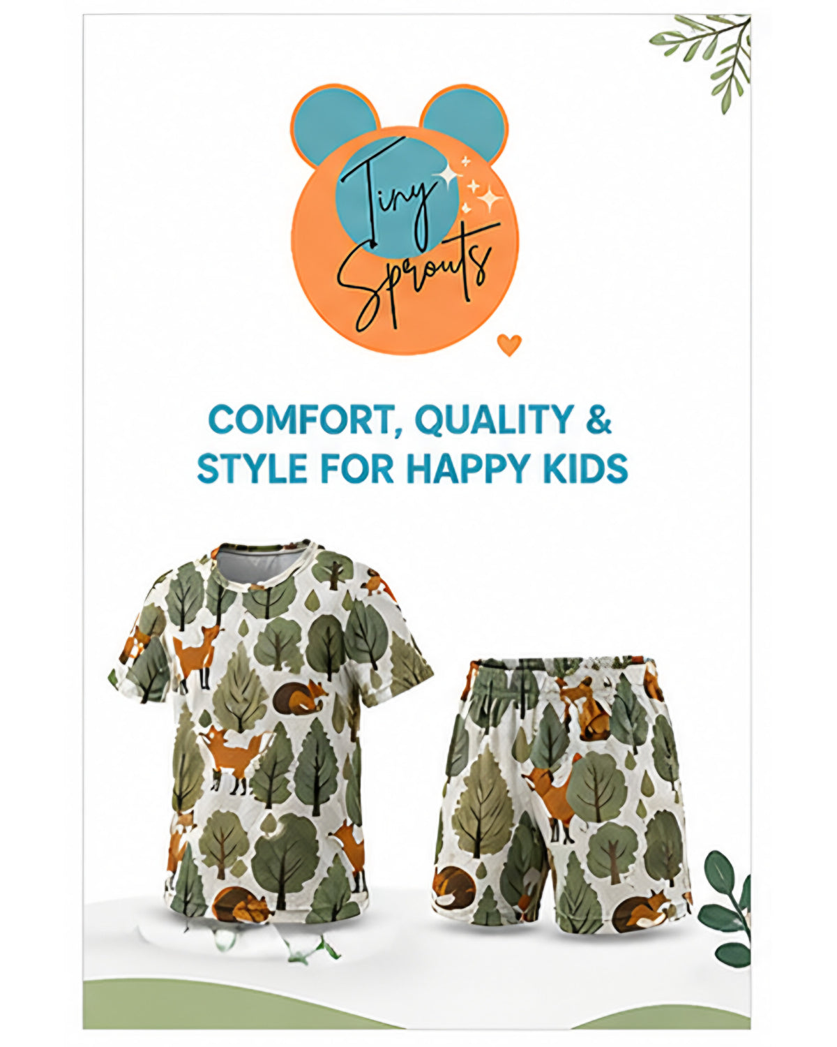 Tiny Sprouts Jungle Fox Kids AOP Sports Set - detail 8 of 8