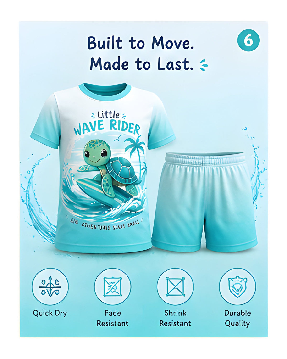 Kids AOP Sports T-Shirt - Waverider - detail 6 of 7