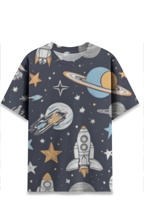 Tiny Sprout's Kids Sports T-shirt and shorts set - Space Theme