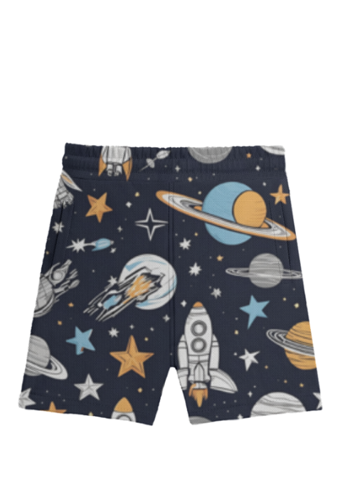 Tiny Sprout's Kids Sports T-shirt and shorts set - Space Theme