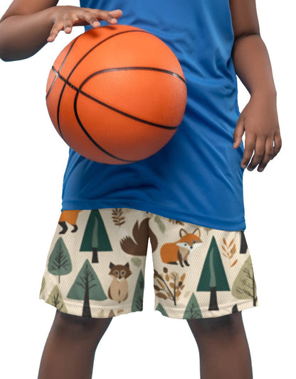 Tiny Sprouts Forest Kids AOP Sports Set | Tee + Shorts, Dri-FIT