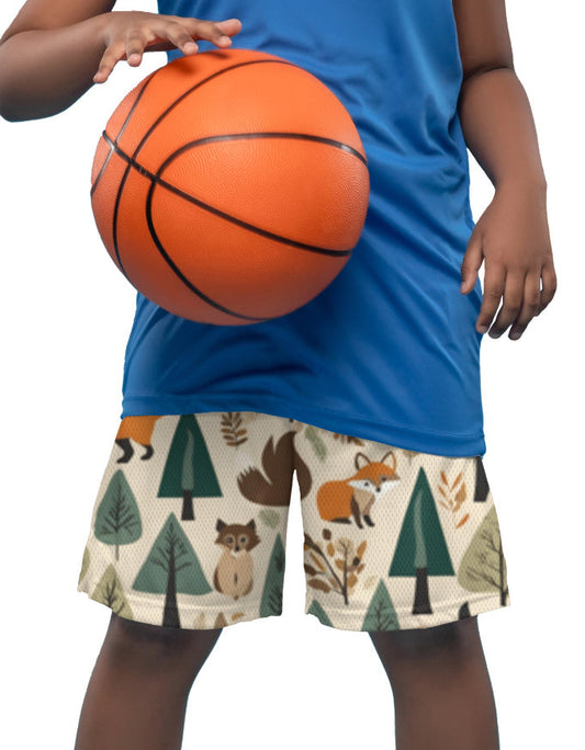 Tiny Sprouts Forest Kids AOP Sports Set | Tee + Shorts, Dri-FIT