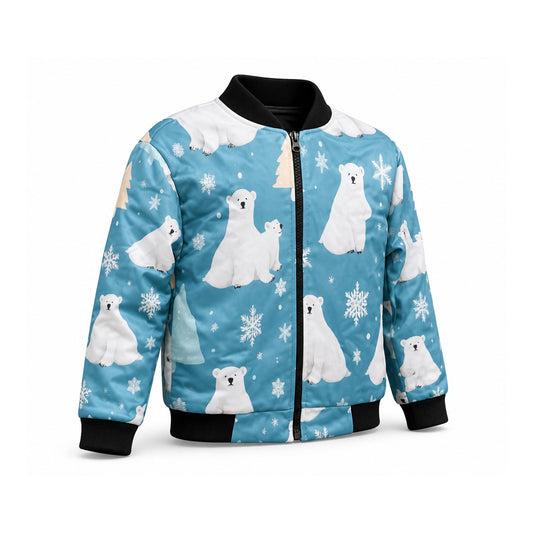 Tiny Sprouts Polar Bear Kids Bomber Jacket - main