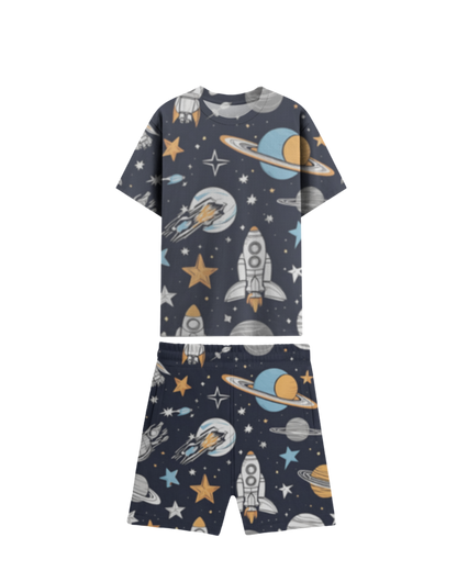 Tiny Sprout's Kids Sports T-shirt and shorts set - Space Theme