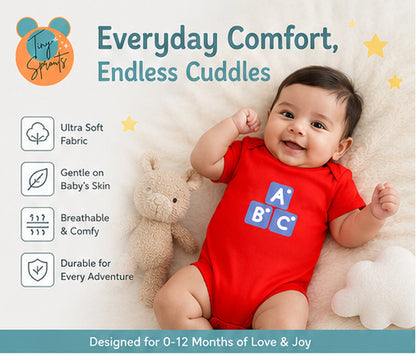 ABC baby onesie detail 1