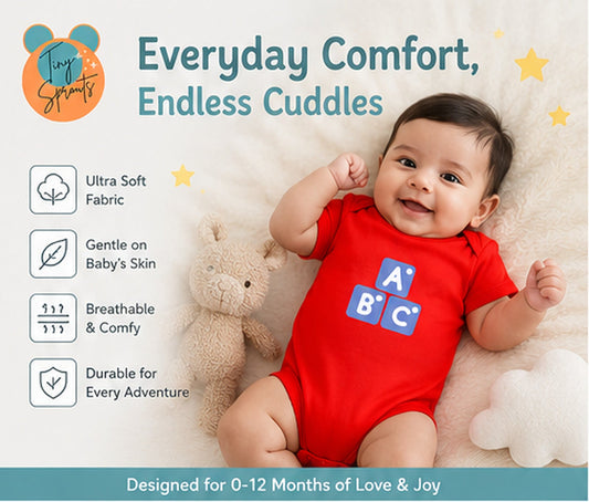 ABC baby onesie detail 1