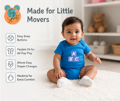 ABC baby onesie detail 2