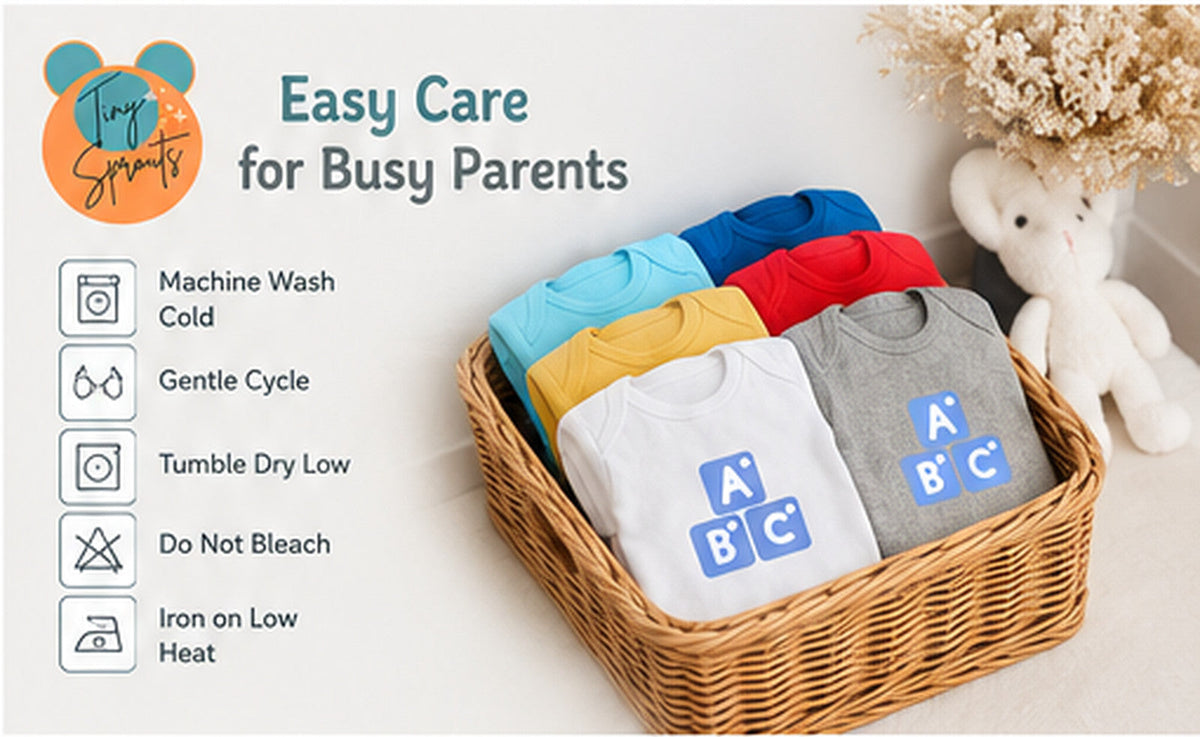 ABC baby onesie detail 6