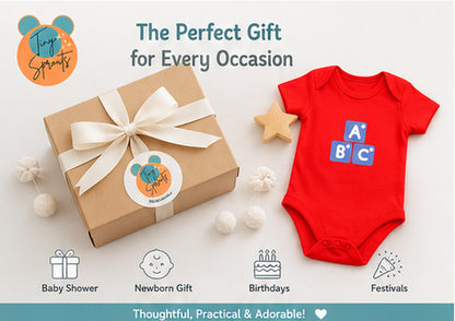 ABC baby onesie detail 7