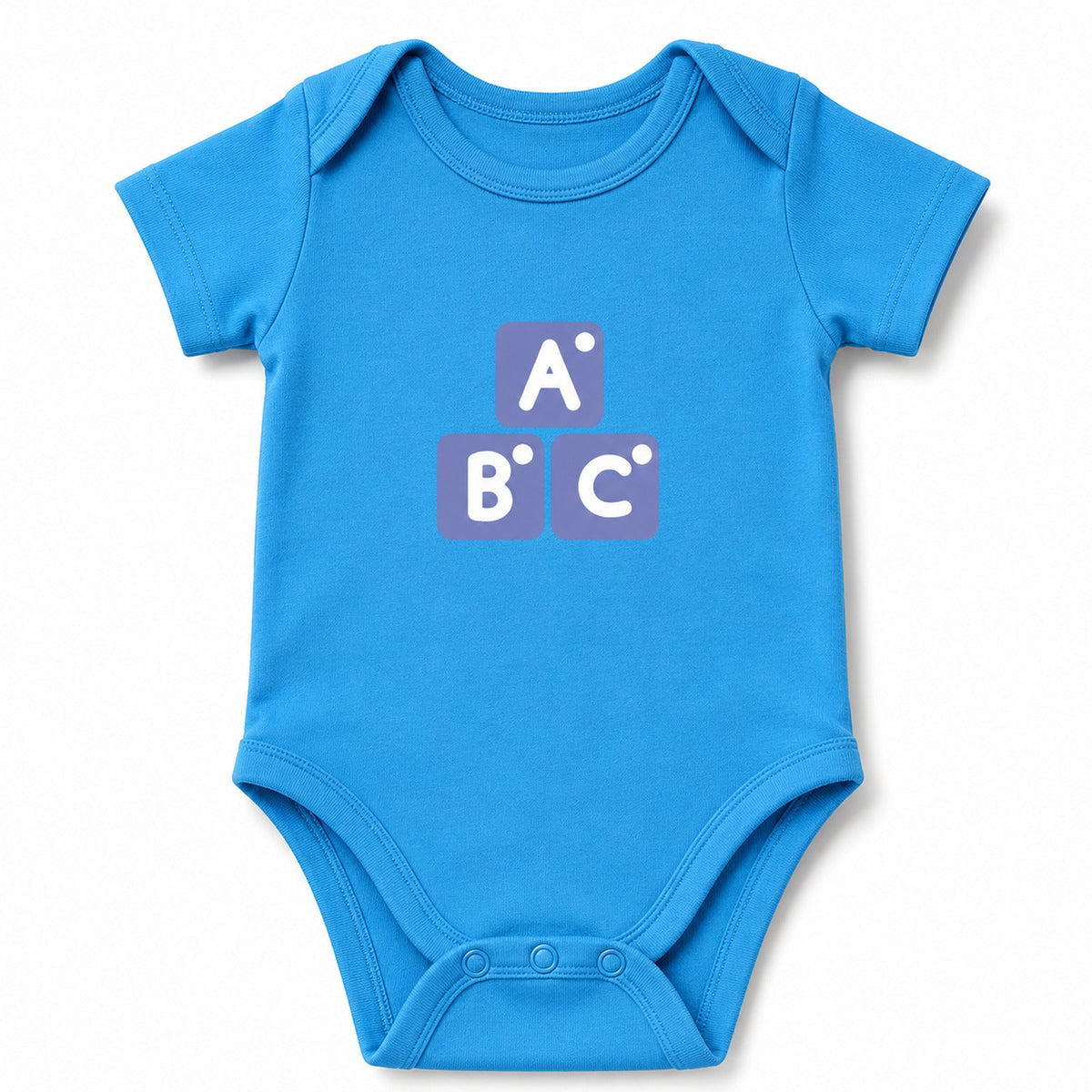 ABC Orchid Blue baby onesie