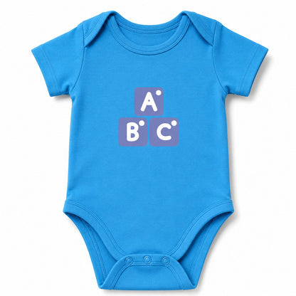 ABC Orchid Blue baby onesie