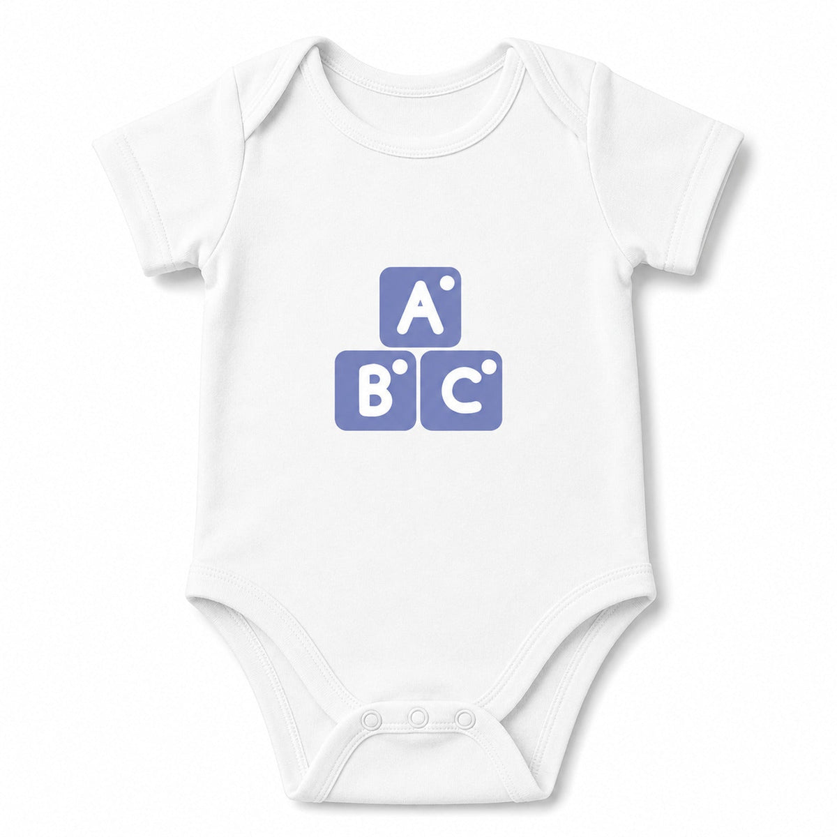 ABC White baby onesie