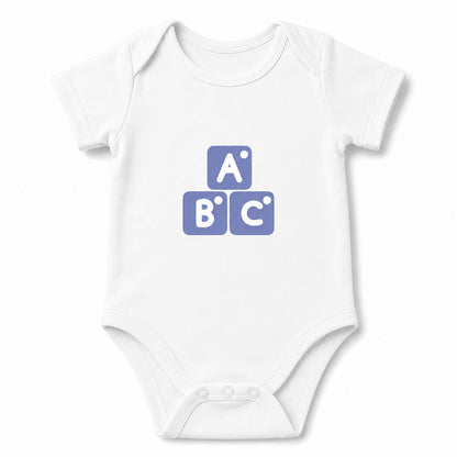 ABC White baby onesie