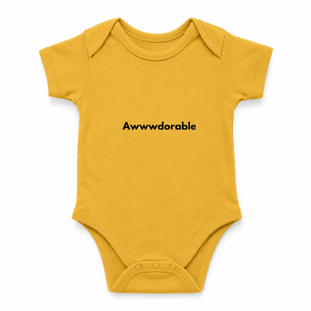 Awwdorable Yellow baby onesie