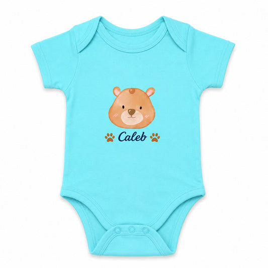 Bear Caleb Sky Blue baby onesie