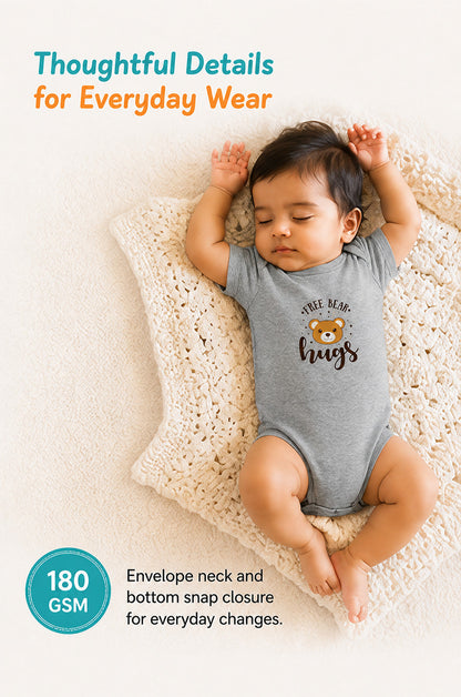 Bear Hug baby onesie detail 4