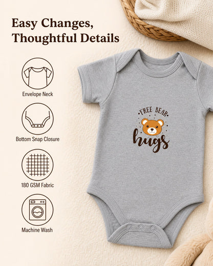 Bear Hug baby onesie detail 8