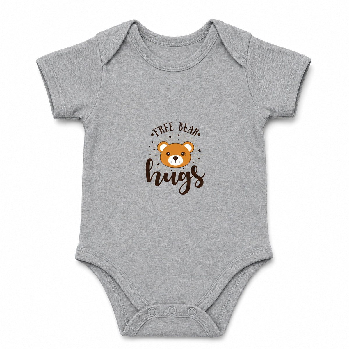 Bear Hug Grey baby onesie