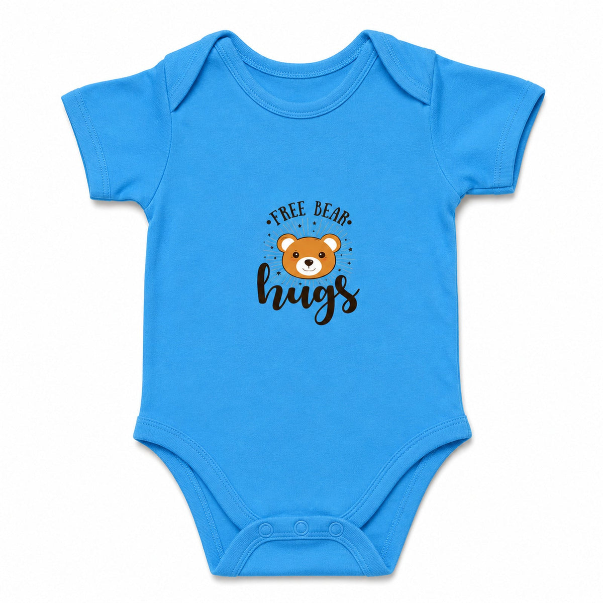 Bear Hug Orchid Blue baby onesie