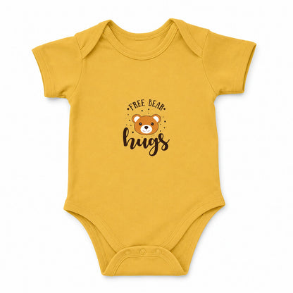 Bear Hug Yellow baby onesie