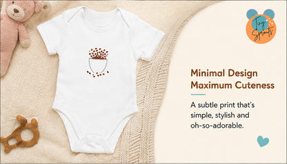 Coffee Love baby onesie detail 2
