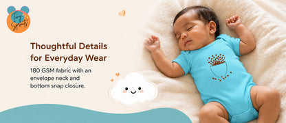 Coffee Love baby onesie detail 3