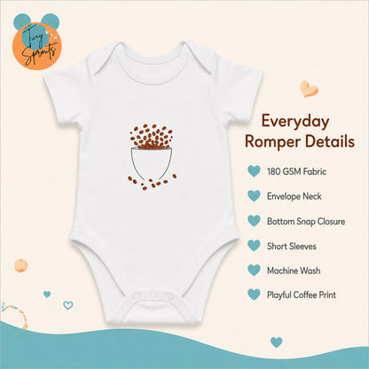 Coffee Love baby onesie detail 5