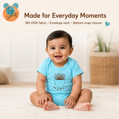 Coffee Love baby onesie detail 7