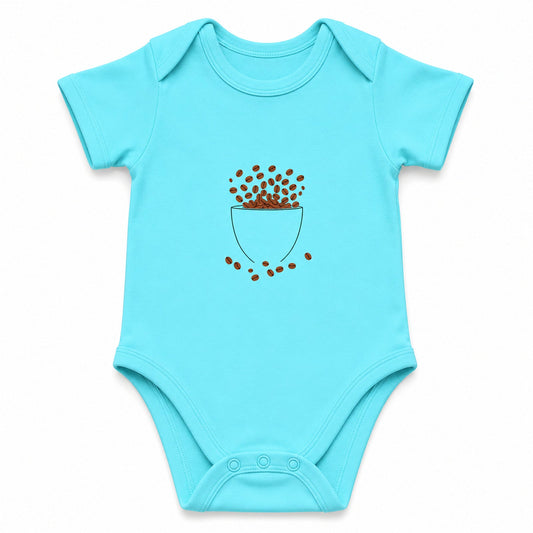 Coffee Love Sky Blue baby onesie