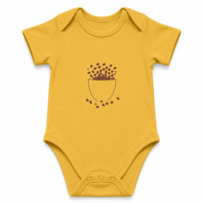 Coffee Love Yellow baby onesie