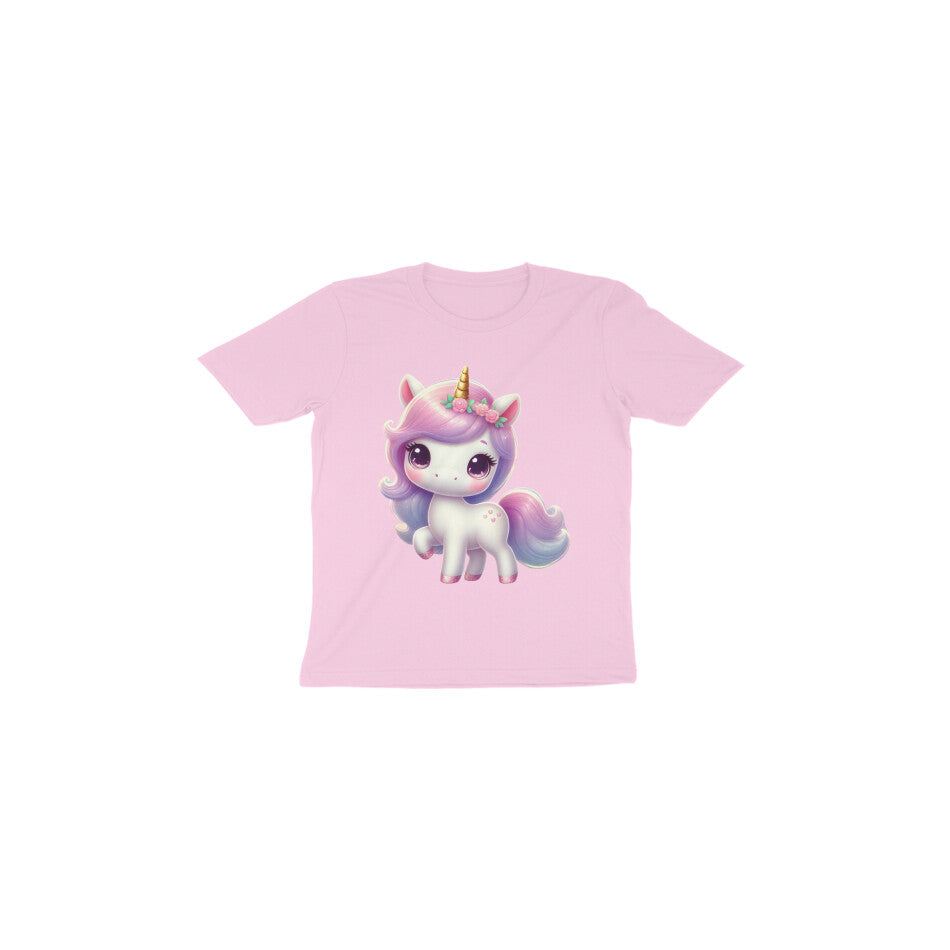 Tiny Sprouts cute unicorn toddler T-shirt - front view