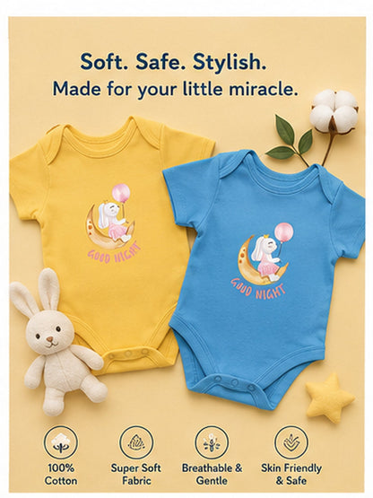 Good Night baby onesie detail 2