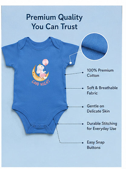 Good Night baby onesie detail 3