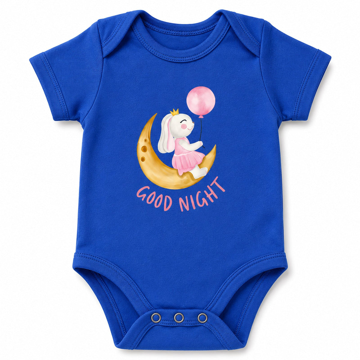 Good Night Royal Blue baby onesie