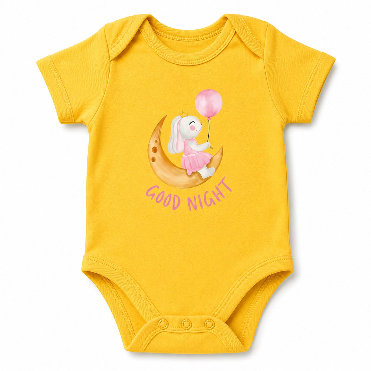 Good Night Yellow baby onesie