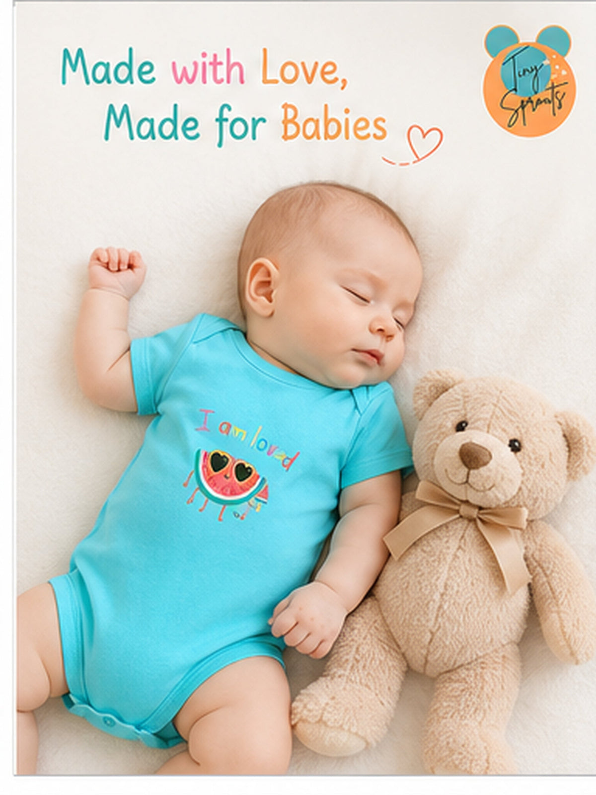 I Am Loved baby onesie detail 5