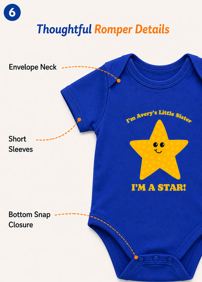 I Am Star baby onesie detail 6
