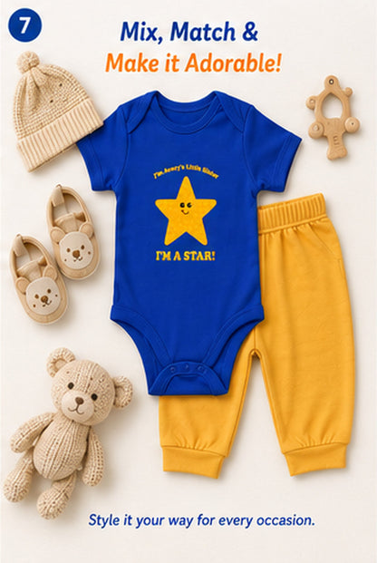 I Am Star baby onesie detail 7
