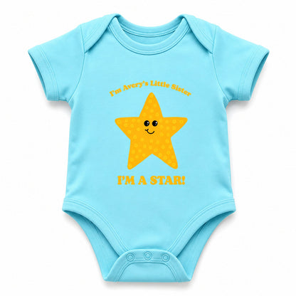 I Am Star Sky Blue baby onesie