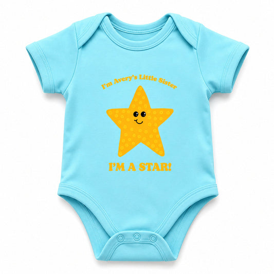 I Am Star Sky Blue baby onesie