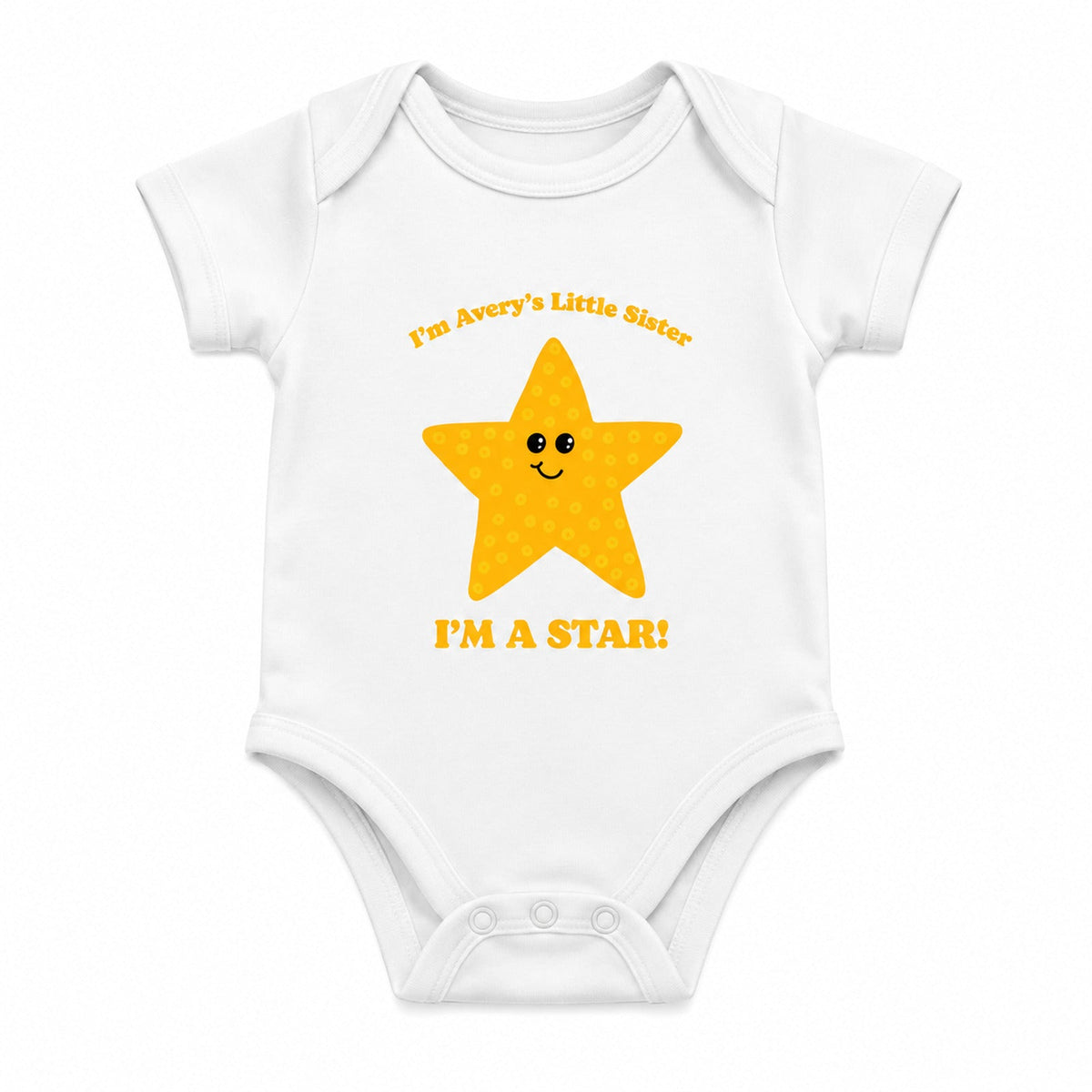 I Am Star White baby onesie