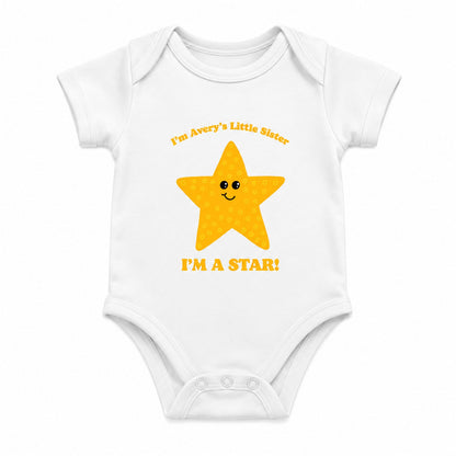 I Am Star White baby onesie