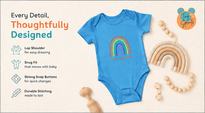 I Love Dad baby onesie detail 2